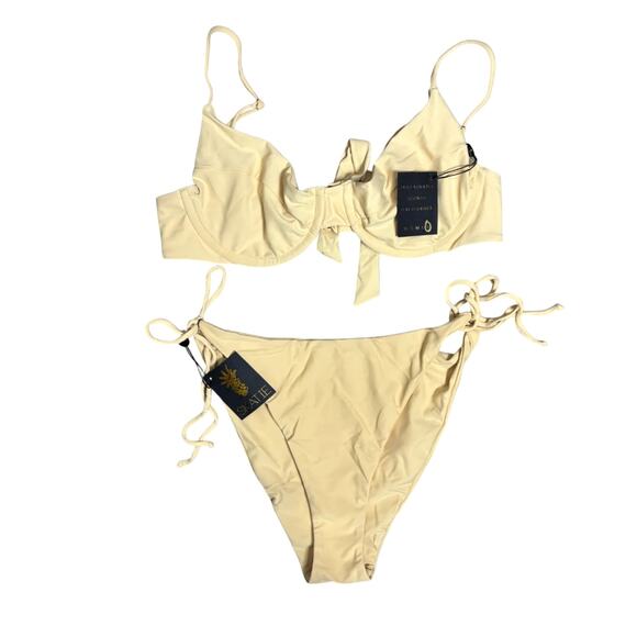Skatie Swim Bikini Set Kate Top and Vera bottom buttercup XL NWT - Picture 1 of 8